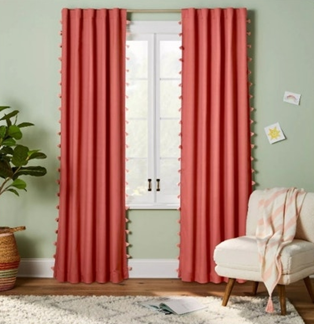 Tassel Kids' Blackout Window Curtain Panel - Pillowfort™ SET OF 2